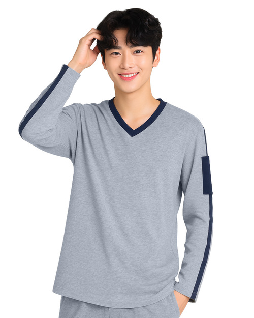 健檢服 男版 麻黑配丈青 <span>HELTH-M-B15</span>示意圖