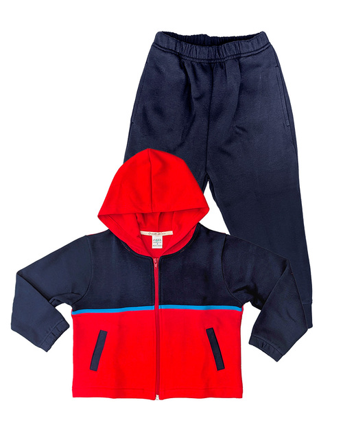幼兒園運動服外套-紅配丈青<span>KINDER-W-A10</span>示意圖
