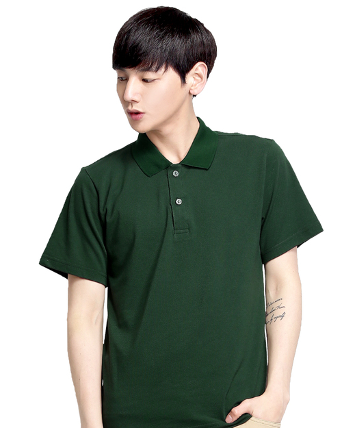 網眼POLO衫短袖中性-墨綠<span>PKQB-P01-320</span>示意圖