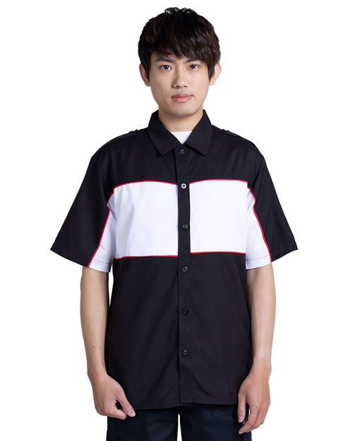 經理服短袖訂製款-黑配白紅 <span>MAG-A30</span>示意圖
