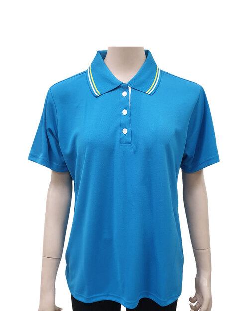 POLO衫訂製款短袖中性-翠藍白黃 <span>PCANB-P01-00477</span>示意圖