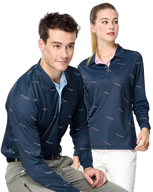 休閒POLO-精品彈性雙面布-丈青 <span>男版PD-L81079女版PD-L81080</span>示意圖