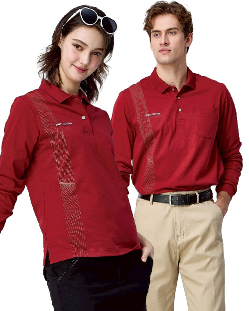 休閒POLO-冰沁棉透氣布-紅<span>男版PD-L81131女版PD-L81132</span>示意圖