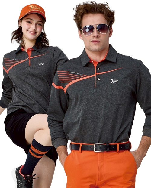 休閒POLO-奧黛爾棉拉架珠地布-深灰<span>男版PD-L81137女版PD-L81138</span>示意圖