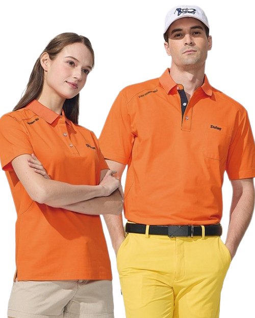 休閒POLO-索羅納平紋布-桔 <span>男版PD-T41115女版PD-T41116</span>示意圖