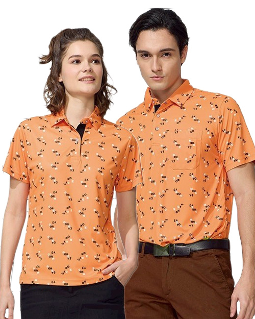休閒POLO衫-精品彈力雙面布-橘｜<span>男版PD-T81113_女版PD-T81114</span>示意圖