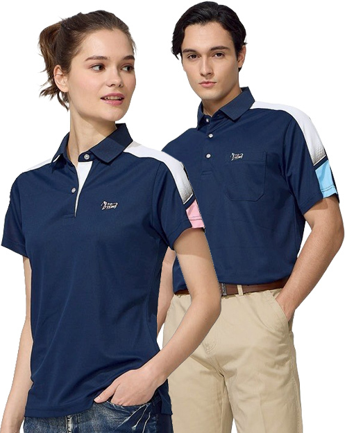 休閒POLO衫-冰感珠地布-丈青｜<span>男版PD-T81145_女版PD-T81146</span>示意圖