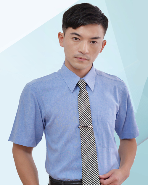 男襯衫 長袖襯衫 短袖襯衫 寶藍色  <span>S-05 ＃P.42</span>示意圖