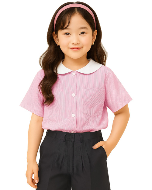 校服制服短袖  粉紅配深灰 <span>SCHUNI-B02</span>示意圖