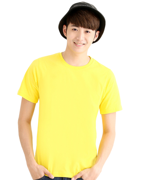 T恤純棉圓領短袖中性版-金黃色<span>TC25B-A01-213</span>示意圖