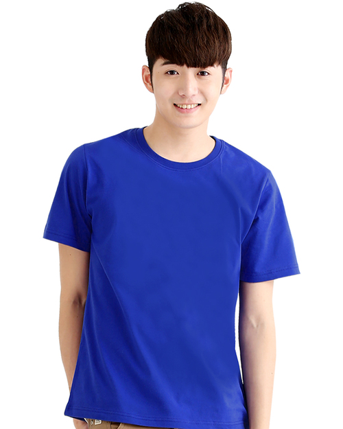 團體服訂製T恤純棉圓領短袖中性版-寶藍<span>TC25B-A01-218</span>示意圖