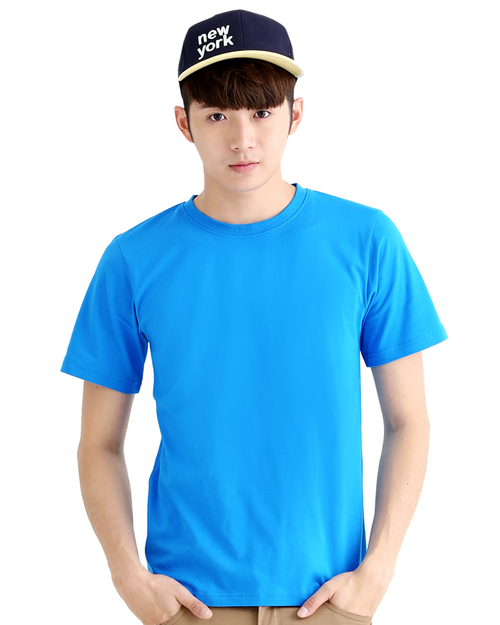 T恤純棉圓領短袖中性版-翠藍<span>TC25B-A01-221</span>示意圖