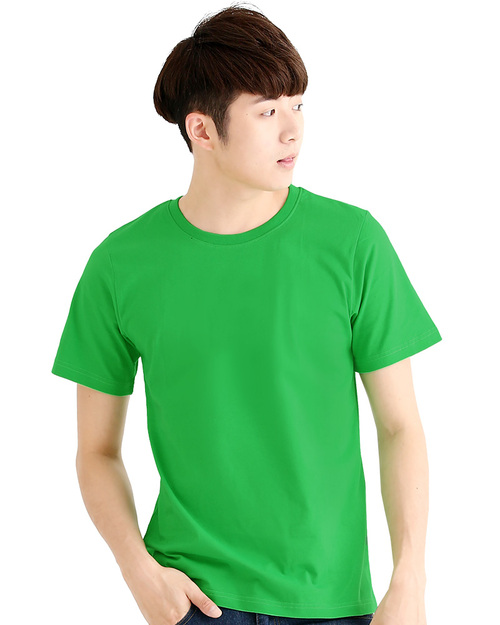 T恤純棉圓領短袖中性版-果綠<span>TC25B-A01-227</span>示意圖