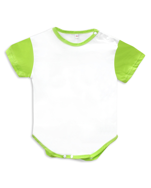 嬰兒包屁衣-白色配綠<span>TCANC-A01-00100</span>示意圖