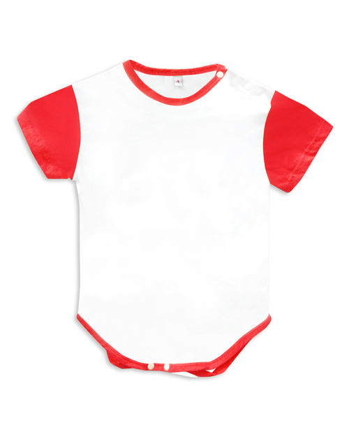 嬰兒包屁衣-白色配紅<span>TCANC-A01-00103</span>示意圖