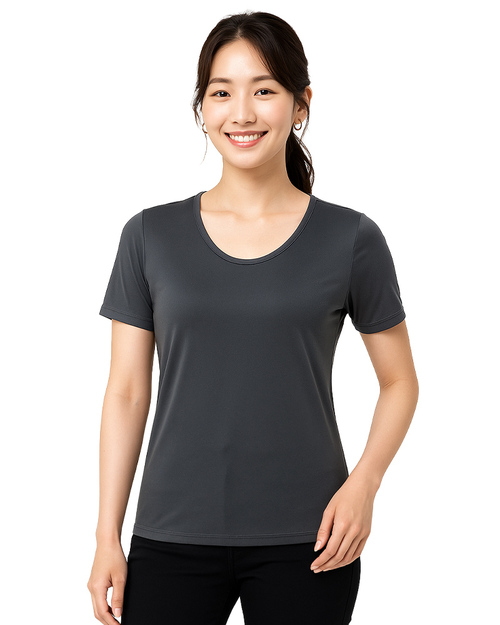 客製化T恤｜運動排汗T｜腰身圓領深灰｜<span>TCANG-A01-00234</span>示意圖