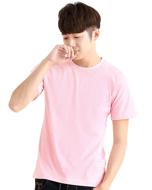 排汗衫單層排汗圓領短袖中性-粉紅<span>THPB-A01-50</span>示意圖