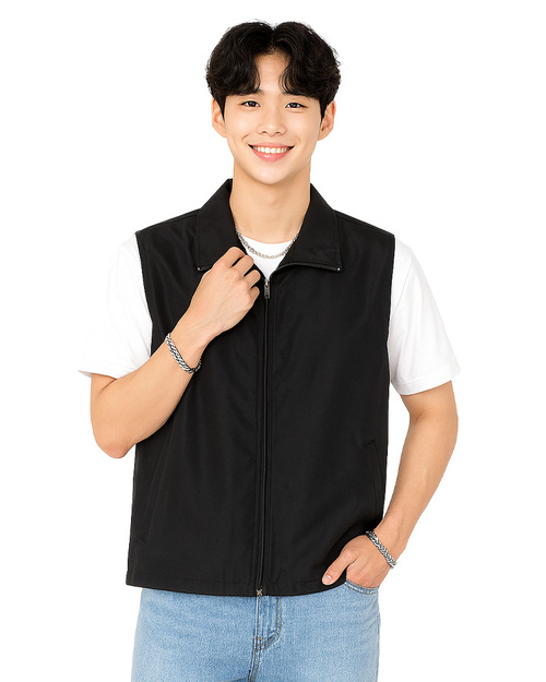 休閒背心選舉背心｜加內裡 訂製款｜黑色｜<span>VCAN-D-10</span>示意圖