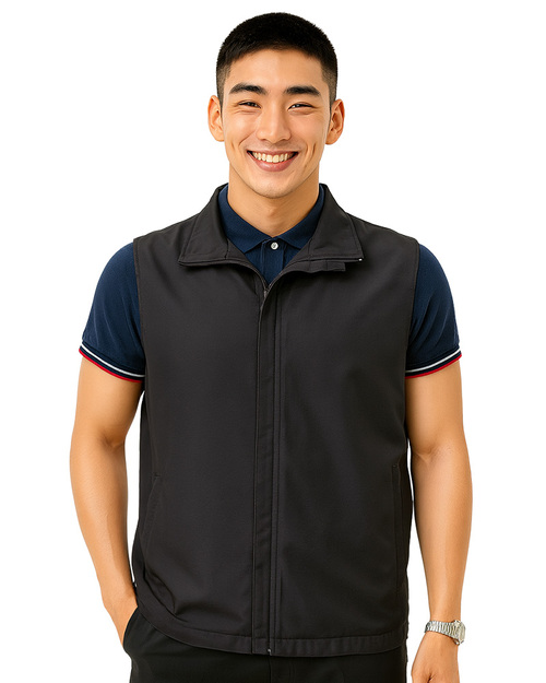 休閒背心選舉背心訂製款｜背面透氣開口 黑｜<span>VEST-Z01</span>示意圖
