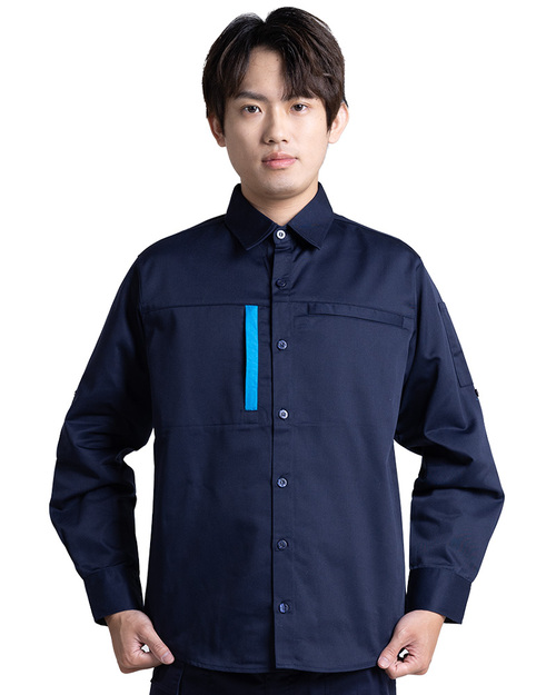 工作服長袖訂製-丈青<span>WORK-B09</span>示意圖