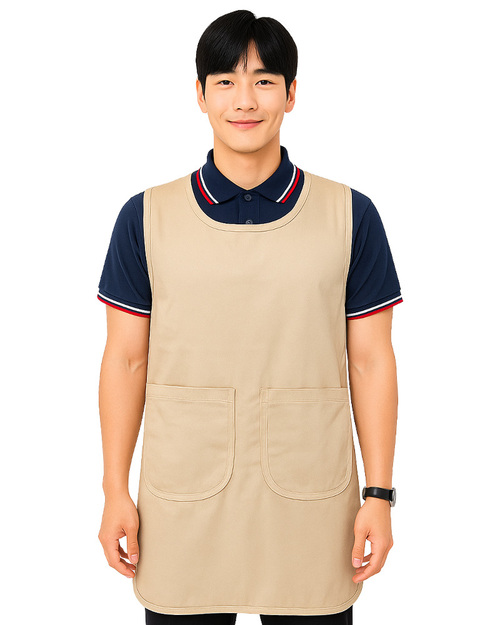 安親班圍裙/訂製圍裙-卡其｜<span>APCAN-S-00031-2</span>示意圖