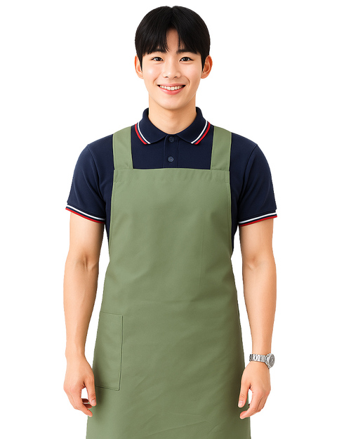 H 型環保圍裙｜防水工作圍裙-霧綠｜<span>APCAN-A-00079</span>示意圖