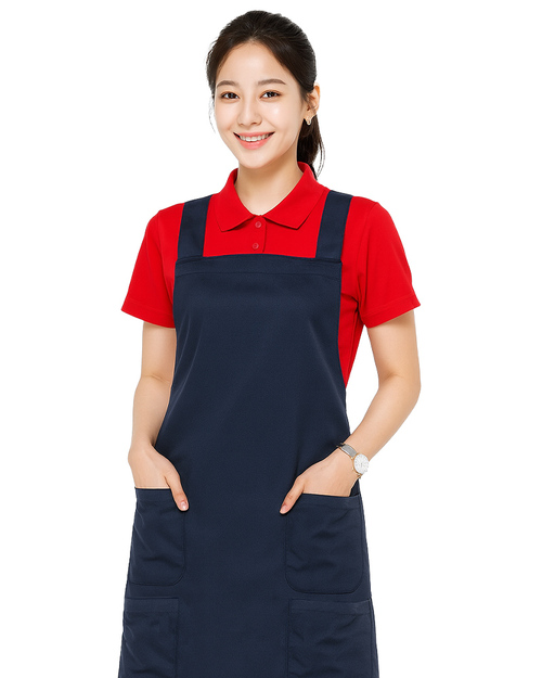 工作圍裙/日式風格/多口袋圍裙-4口袋造型-丈青<span>APCAN-A-00082</span>示意圖