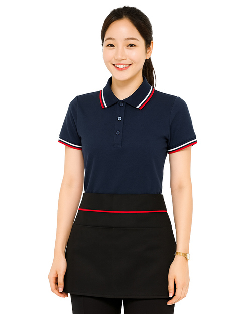 半截圍裙 黑配紅｜暗袋設計｜<span>APCAN-B-00069</span>示意圖