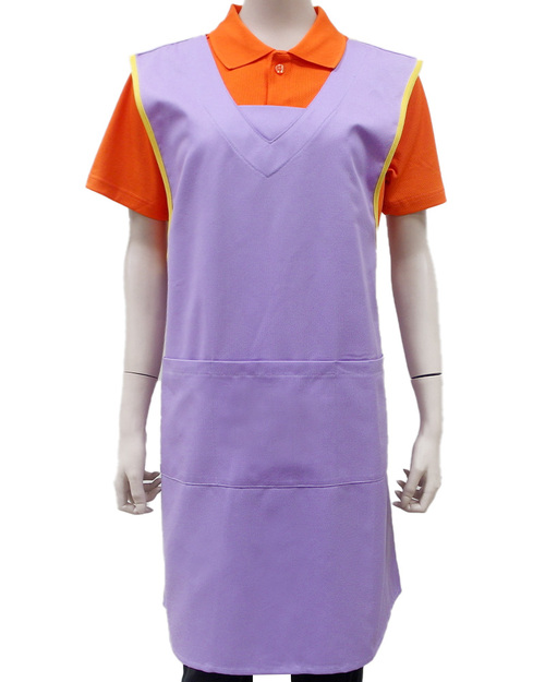 教保員圍裙/背後交叉/訂製圍裙-紫<span>APCAN-X-00029</span>示意圖