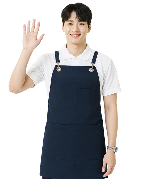 賣場工作圍裙-交叉式圍裙訂製-丈青｜<span>APCAN-X-00070</span>示意圖
