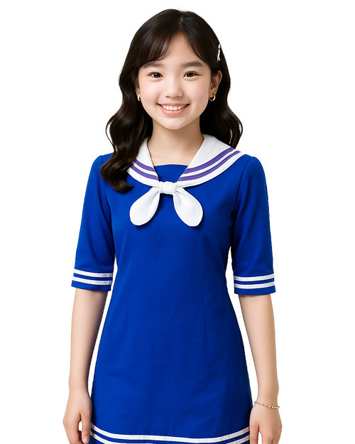 合唱團服 寶藍水手裙<span>SHO-D08</span>示意圖