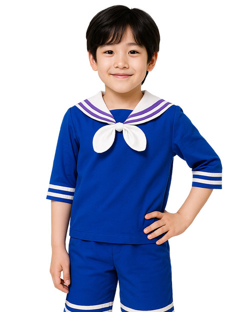 合唱團服 寶藍水手褲裝<span>SHO-D09</span>示意圖