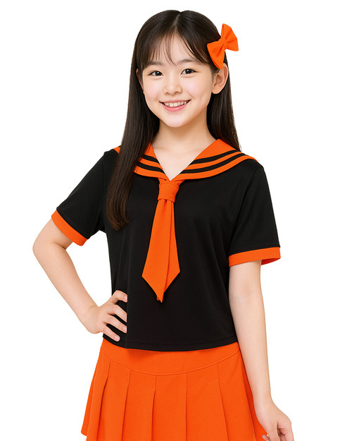 合唱團服 水手服 黑配橘<span>SHO-D10</span>示意圖