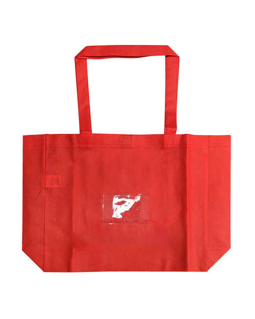 不織布 立體袋 名牌夾款 紅色<span>BAG-TT-CN01</span>示意圖