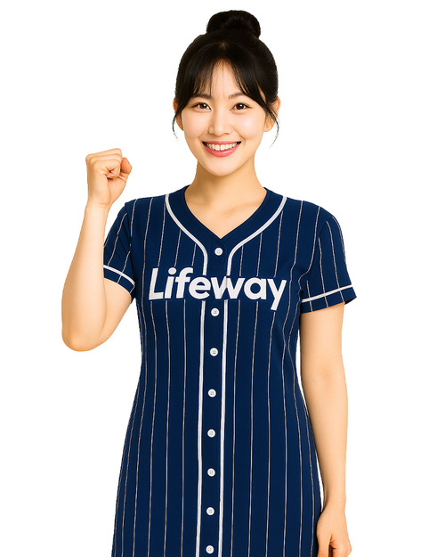 棒球服女長版啦啦隊服 訂製款 丈青配白 <span>baseball-GLS-03b</span>示意圖