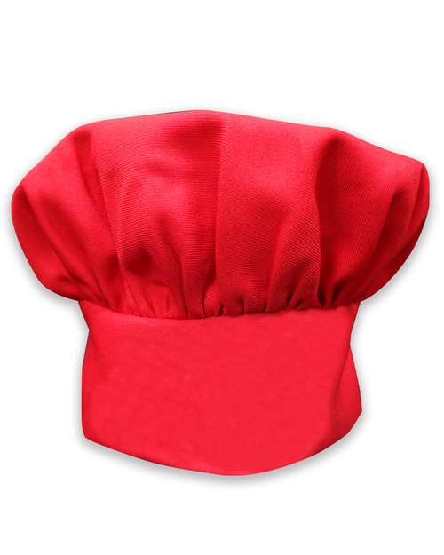 廚師帽 香菇帽 紅<span>CHD-CAN-06</span>示意圖