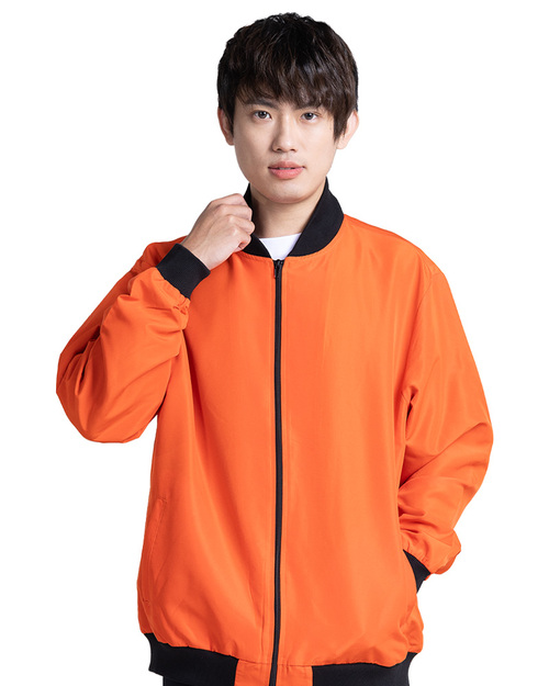 飛行夾克 薄內裡 訂製款-橘配黑 <span>COAT-B-11-1</span>示意圖