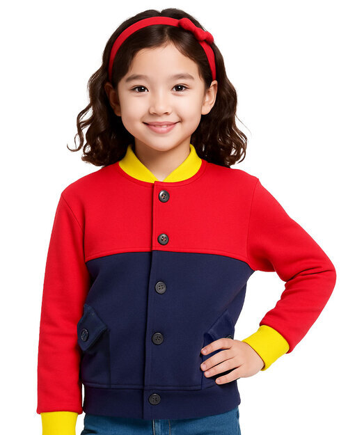 幼兒園運動服/幼兒園制服-紅配丈青黃 <span>KINDER-W-A04</span>示意圖