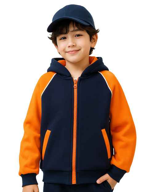 幼兒園運動服/幼兒園制服-丈青配橘<span>KINDER-W-A05</span>示意圖