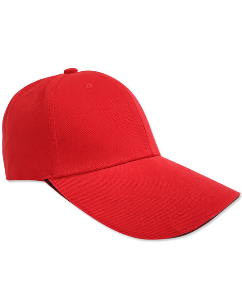 磨毛六片帽銅釦現貨-紅夾黑<span>HBH-A-04</span>示意圖
