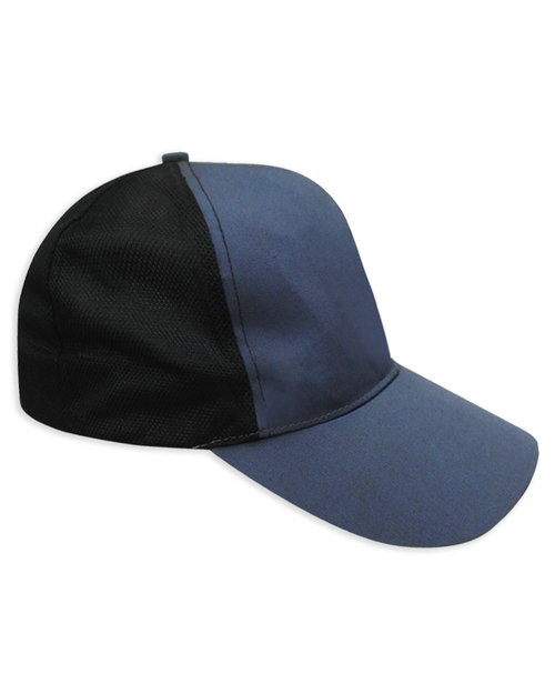六片帽訂製/拼布款-藍配黑<span>HBH-B-13</span>示意圖