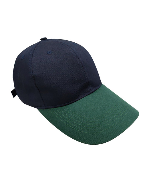 六片 斜紋帽-拚色訂製款-丈青配綠<span>HBH-B-13b</span>示意圖