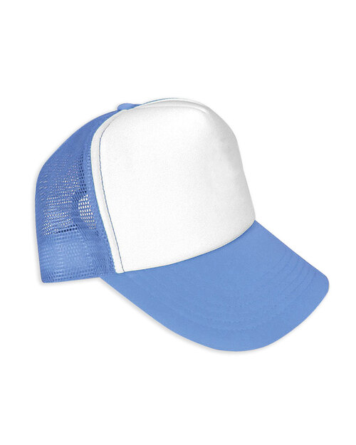 卡車泡棉帽訂製-白配水藍<span>HCF-B-02</span>示意圖