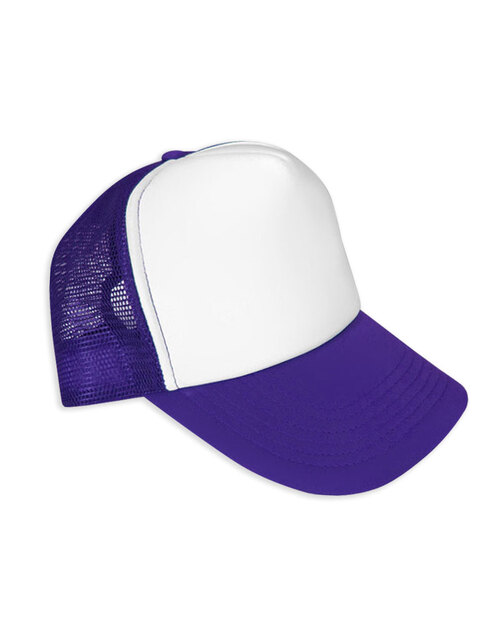卡車泡棉帽訂製-白配紫<span>HCF-B-09</span>示意圖