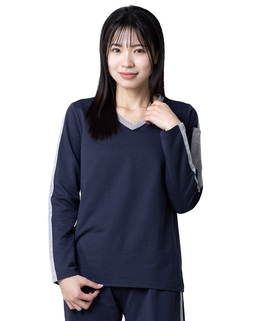 健檢服 女版-丈青配灰 <span>HELTH-W-A06</span>示意圖