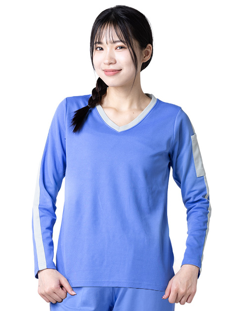 健檢服 女版-藍紫配灰 <span>HELTH-W-A07</span>示意圖