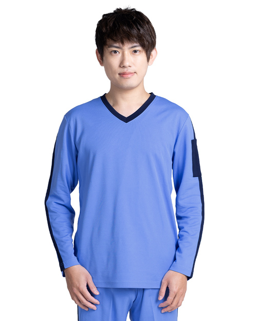 健檢服 男版 藍紫配丈青 <span>HELTH-M-A12</span>示意圖