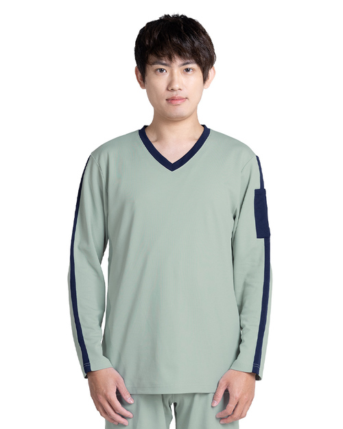 健檢服 男版 灰配丈青 <span>HELTH-M-A13</span>示意圖