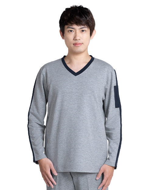 健檢服 男版 麻黑配丈青 <span>HELTH-M-A15</span>示意圖