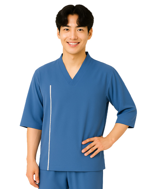 健檢服 男版 藍 <span>HELTH-M-D01</span>示意圖